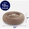 Show in main carousel: JOEJOY Donut Warming Fluffy Plush Round Bolster Dog & Cat Bed with Non-Slip Bottom, Brown, 23-in slide 3 of 9