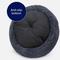 Show in main carousel: JOEJOY Donut Warming Fluffy Plush Round Bolster Dog & Cat Bed with Non-Slip Bottom, Dark Gray, 20-in slide 7 of 9