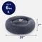 Show in main carousel: JOEJOY Donut Warming Fluffy Plush Round Bolster Dog & Cat Bed with Non-Slip Bottom, Dark Gray, 20-in slide 3 of 9