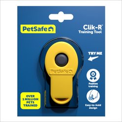 PetSafe Clik-R Dog & Cat Training Tool, Yellow/Blue