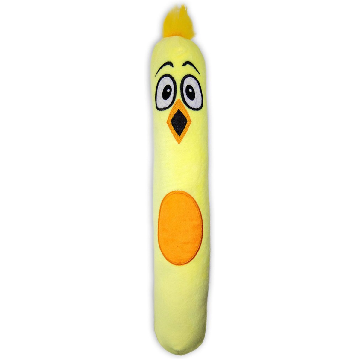 GURU Fry Guys Barnyard Chicky Squeaky Crinkle Plush Dog Toy, Large