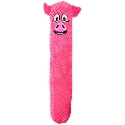 GURU GURU Fry Guys Barnyard Porky Squeaky Crinkle Plush Dog Toy, Large