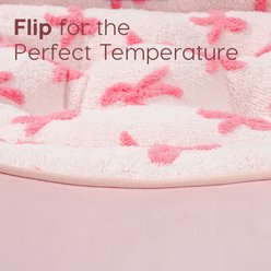 Mora Pets 2-in-1 All-Season Reversible Bolster Dog & Cat Bed, Pink, Small slide 2 of 8