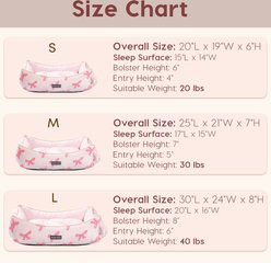 Mora Pets 2-in-1 All-Season Reversible Bolster Dog & Cat Bed, Pink, Large slide 2 of 8