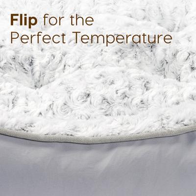Show full view: Mora Pets 2-in-1 All-Season Reversible Bolster Dog & Cat Bed, Grey, Small slide 7 of 9
