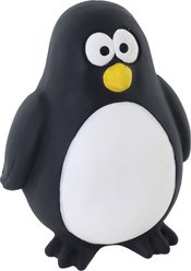 Rascals by Coastal Latex Squeaky Tough Chew Dog Toy, Black Penguin