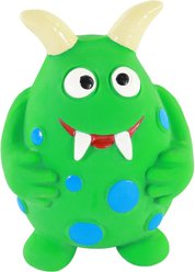 Rascals by Coastal Latex Squeaky Tough Chew Dog Toy, Green Monster