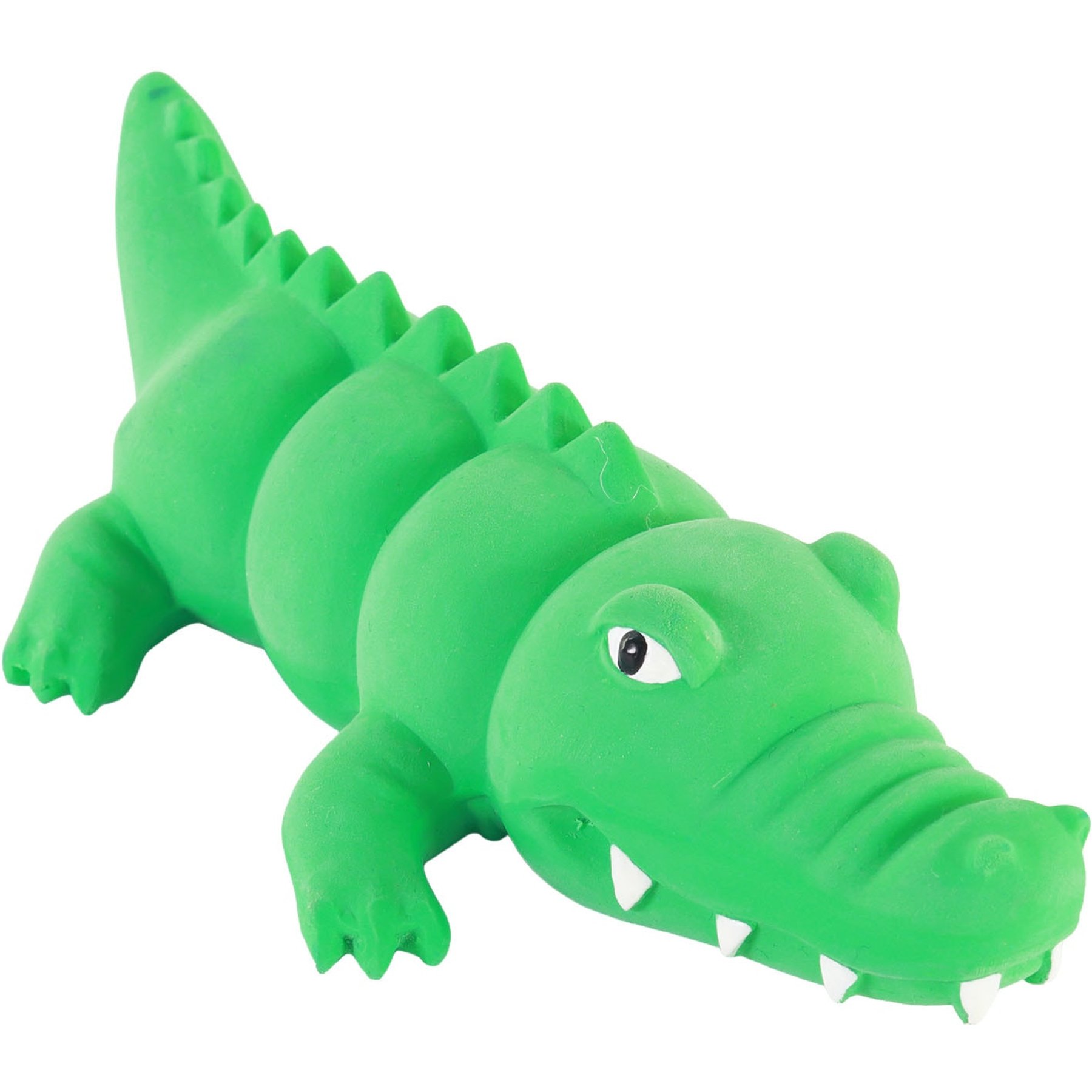 Rascals by Coastal Latex Squeaky Tough Chew Dog Toy, Crocodile