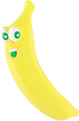 Rascals by Coastal Latex Squeaky Tough Chew Dog Toy, Banana