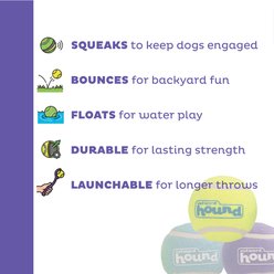 Outward Hound FlyFetch Squeaker Outdoor Ballz Dog Toys, Multicolor, Medium, 3 count slide 2 of 6