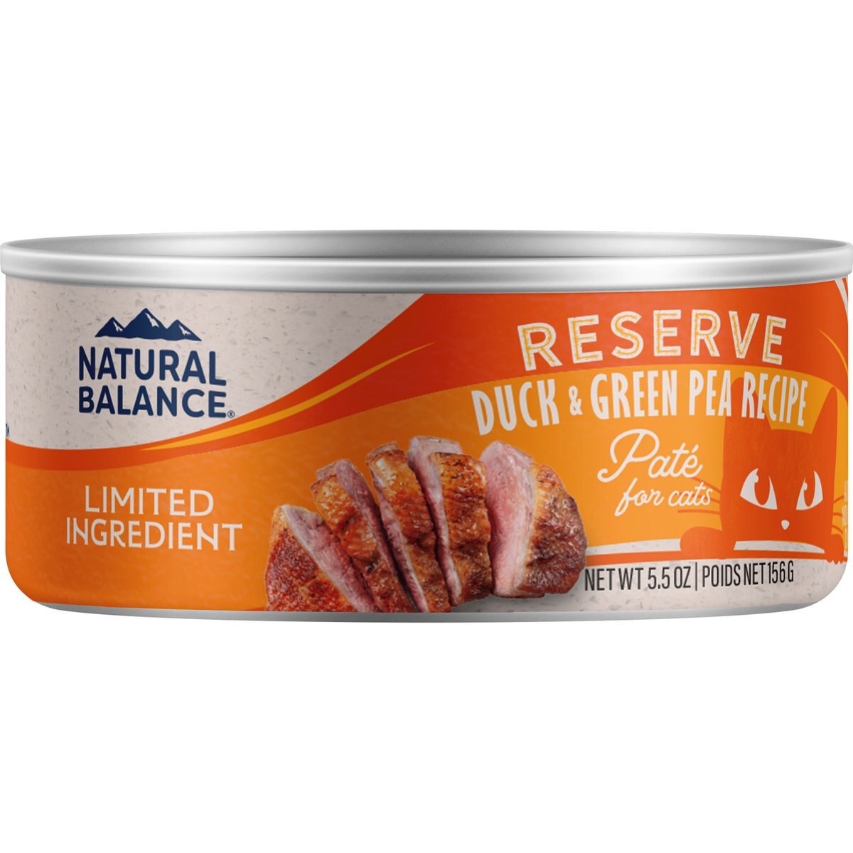 Natural Balance Limited Ingredient Reserve Duck & Green Pea Recipe Wet Cat Food, 5.5-oz can, bundle of 48