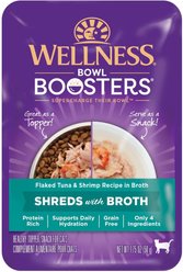 Wellness Bowl Boosters Flaked Tuna & Shrimp Wet Cat Topper, 1.75-oz pouch, case of 12