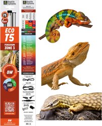 Reptile Systems Eco T5 Unit Zone 3 Fluorescent Wall External Mount Reptile Light Fixture, 12-in