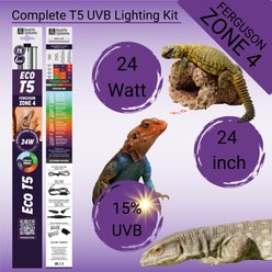 Reptile Systems Eco T5 Unit Zone 4 Fluorescent 24-watt Wall External Mount Reptile Light Fixture, 24-in slide 2 of 4