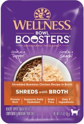 Wellness Bowl Boosters Shredded Chicken Wet Cat Topper, 1.75-oz pouch, case of 12