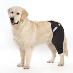 Supet Upgraded Shap to Stop Licking Dog Rear Left Leg Sleeve, Black, Large