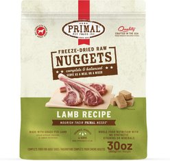 Primal Lamb Formula Nuggets Grain-Free Raw Freeze-Dried Dog Food, 30-oz bag