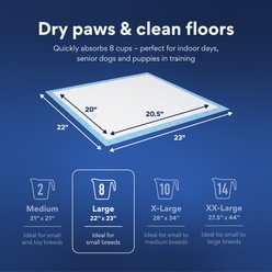Chewy Made Large Premium Dog Training & Potty Pads (FORMERLY FRISCO), 22 x 23-in, Unscented, 150 count slide 2 of 9