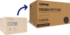 Chewy Made X-Large Premium Dog Training & Potty Pads (FORMERLY FRISCO), 28 x 34-in, Unscented, 150 count