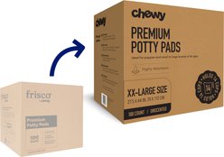 Chewy Made XXL Premium Dog Training & Potty Pads (FORMERLY FRISCO), 27.5 x 44-in, Unscented, 100 count