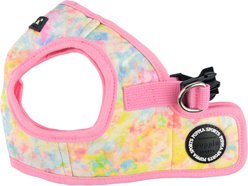 Puppia Nola Flower Pattern Step-In No-Pull Dog Harness, Pink, Small: 11.8-in chest