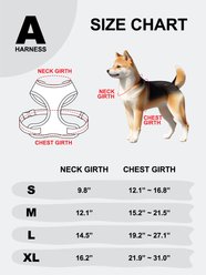 Puppia Nola Over-the-Head Flower Pattern No-Pull Dog Harness, Violet, Medium: 15.2 to 21.5-in chest slide 2 of 4