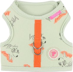 Pinkaholic New York Kiki Jacket Cute Dog Pattern No-Pull Dog Harness, Light Lime, Small: 10.9-in chest