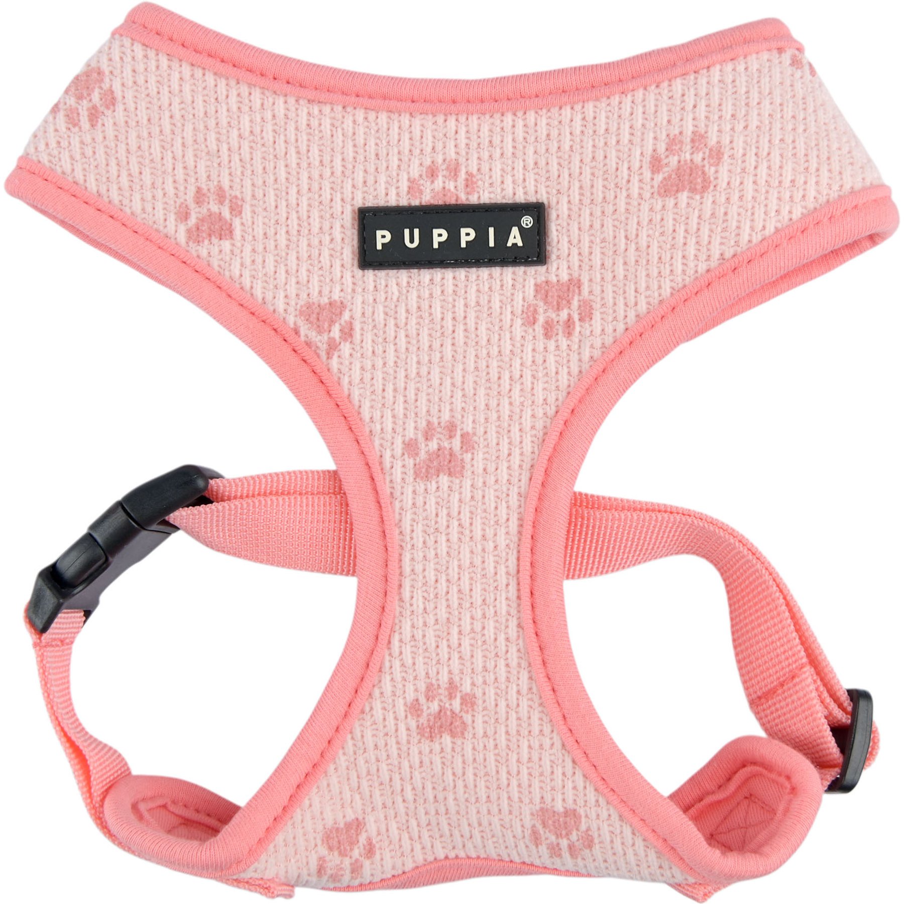 Puppia Pawprint Over-the-Head No-Pull Dog Harness, Indian Pink, Medium: 15.2 to 21.5-in chest