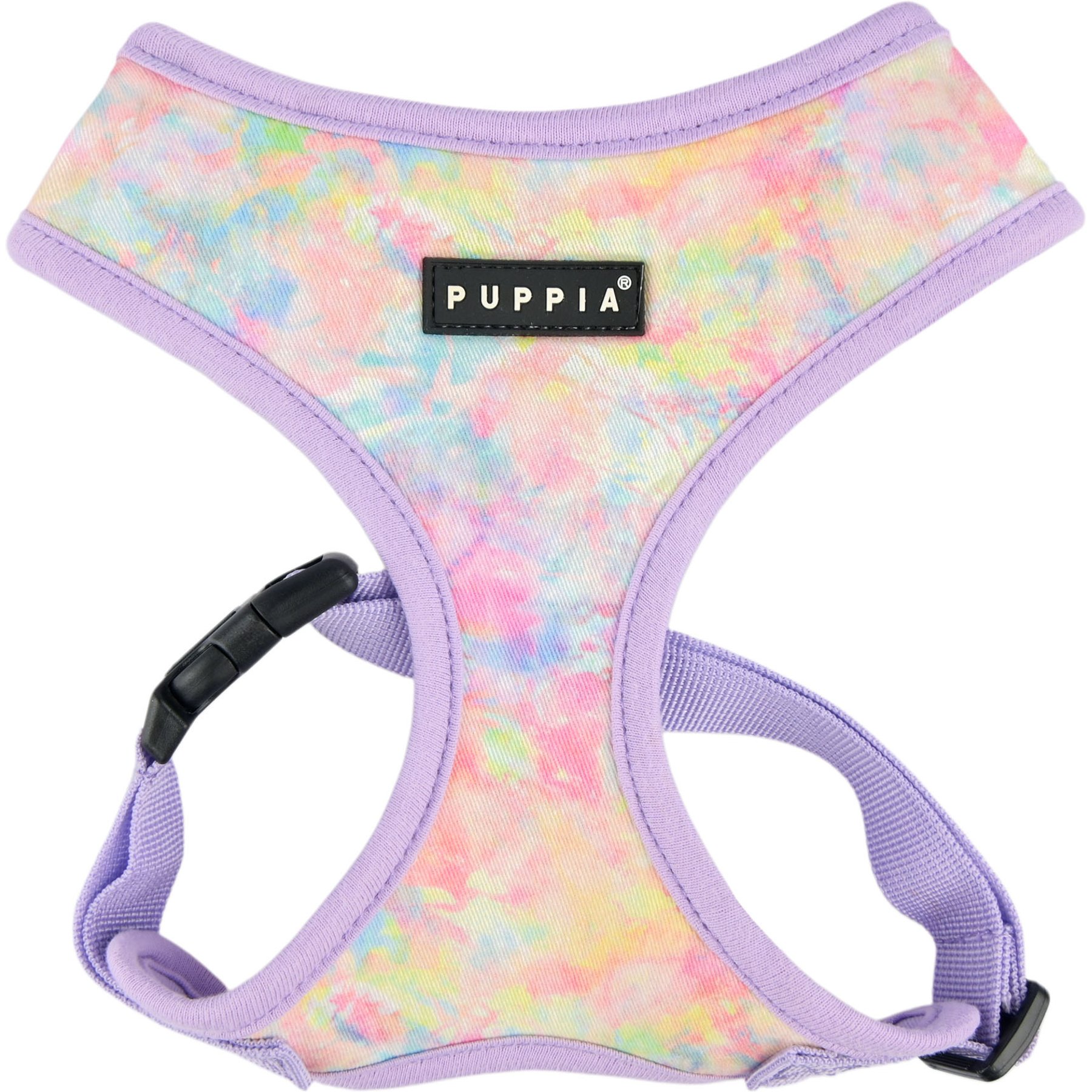 Puppia Nola Over-the-Head Flower Pattern No-Pull Dog Harness, Violet, Medium: 15.2 to 21.5-in chest