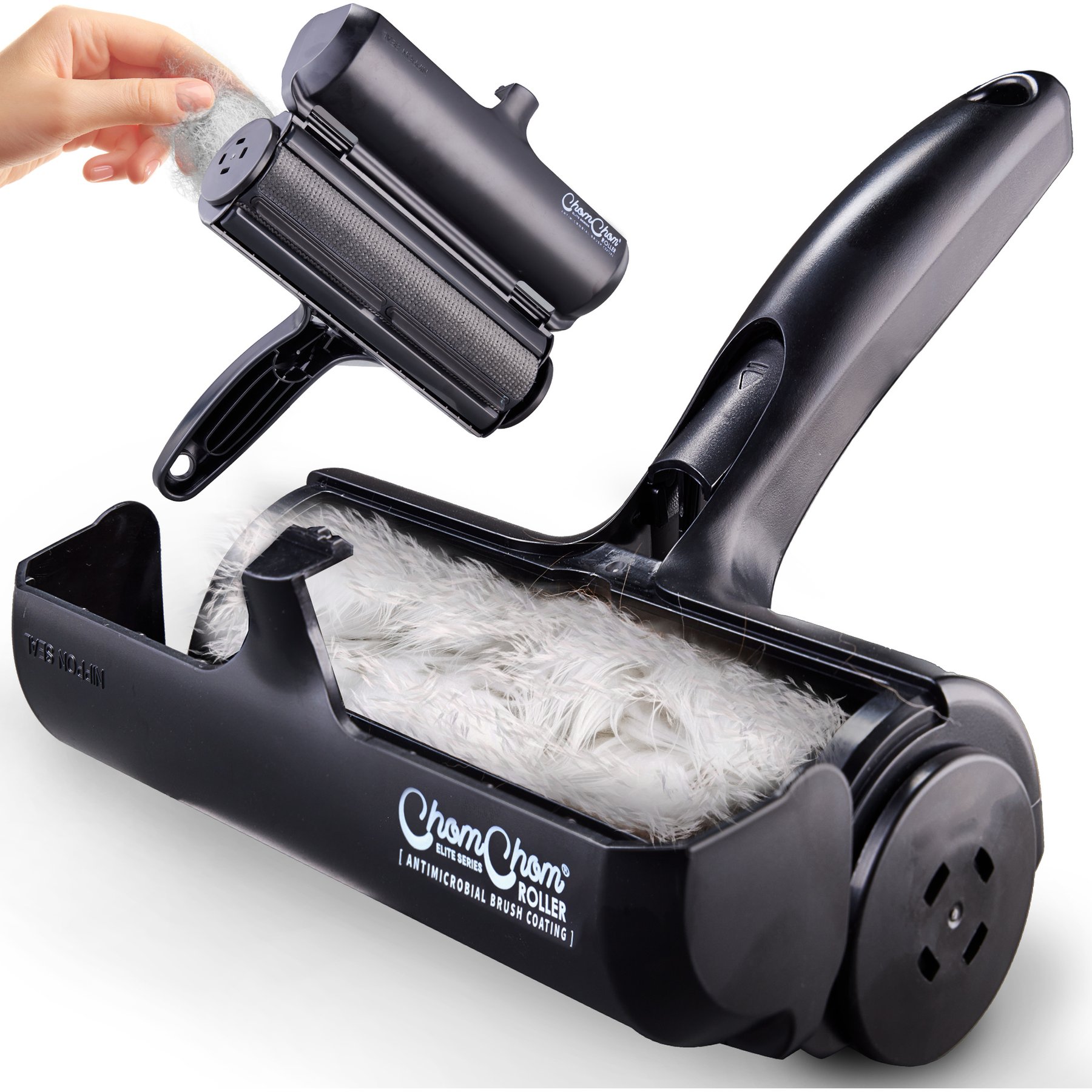 ChomChom Roller Dog & Cat Hair Remover, Black