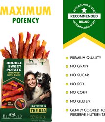Beloved Pets Natural Rawhide-Free Training Puppy Snacks Sweet Potato & Soft Bones Duck Flavor Grain-Free Jerky Dog Treats, 10.6-oz pouch slide 2 of 8