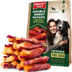 Beloved Pets Natural Rawhide-Free Training Puppy Snacks Sweet Potato & Soft Bones Duck Flavor Grain-Free Jerky Dog Treats, 10.6-oz pouch