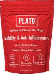 Plato Mobility & Anti-Inflammatory Jerky Dog Treats, 60 count