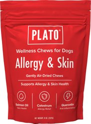 Plato Skin & Coat Jerky Dog Treats, 60 count