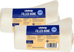 Chewy Made Peanut Butter Flavored Filled Bone Dog Treats (FORMERLY BONES & CHEWS), 2 count bundle