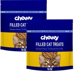 Chewy Made Chicken Flavor Filled Crunchy Cat Treats (FORMERLY TINY TIGER), 32-oz bundle
