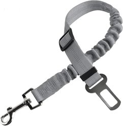 NonoPets Heavy-Duty Adjustable Dog & Cat Car Headrest Seat Belt, Grey