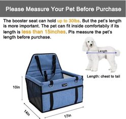 NonoPets 2-in-1 Reinforced Dog & Cat Car Booster Seat, Navy Blue slide 2 of 6