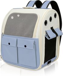NonoPets Panoramic Window Travel Suitcase Dog & Cat Carrier, Blue
