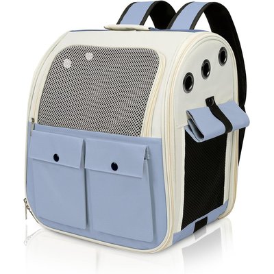 NonoPets NonoPets Panoramic Window Travel Suitcase Dog & Cat Carrier, Blue