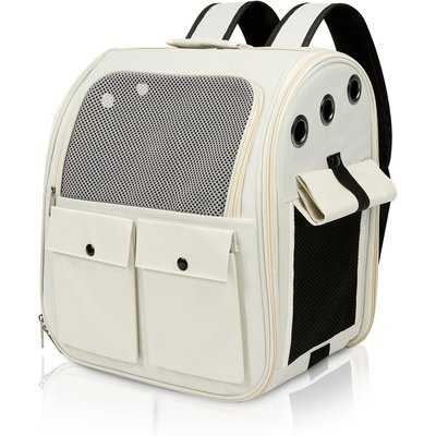NonoPets NonoPets Panoramic Window Travel Suitcase Dog & Cat Carrier, White
