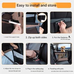 NonoPets Waterproof Dog & Cat Car Seat & Travel Hammock, Black slide 2 of 5