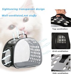 NonoPets Panoramic Sightseeing Space Capsule Dog & Cat Carrier, Grey, Small slide 2 of 5