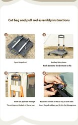 NonoPets Professional Convertible Rolling Travel Cabin & Multi-Functional Canvas Backpack Trolley Dog & Cat Carrier, White slide 2 of 6