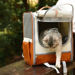 NonoPets Retro-Style Ventilated Dog & Cat Backpack, White slide 2 of 4