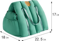 NonoPets Convertible Dog & Cat Car Seat & Carrier, Green slide 2 of 8