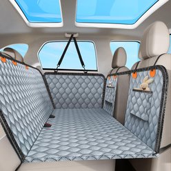 NonoPets 6-in-1 Heavy-Duty Waterproof Dog Car Seat Cover & Hammock, Grey