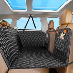 NonoPets 6-in-1 Heavy-Duty Waterproof Dog Car Seat Cover & Hammock, Black