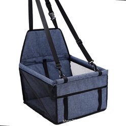 NonoPets 2-in-1 Reinforced Dog & Cat Car Booster Seat, Navy Blue