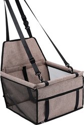 NonoPets 2-in-1 Reinforced Dog & Cat Car Booster Seat, Brown slide 1 of 6